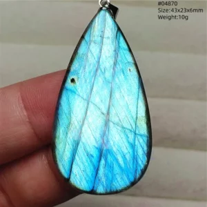 Purple Labradorite Pendant, Rare Natural Stone Necklace - Image 34