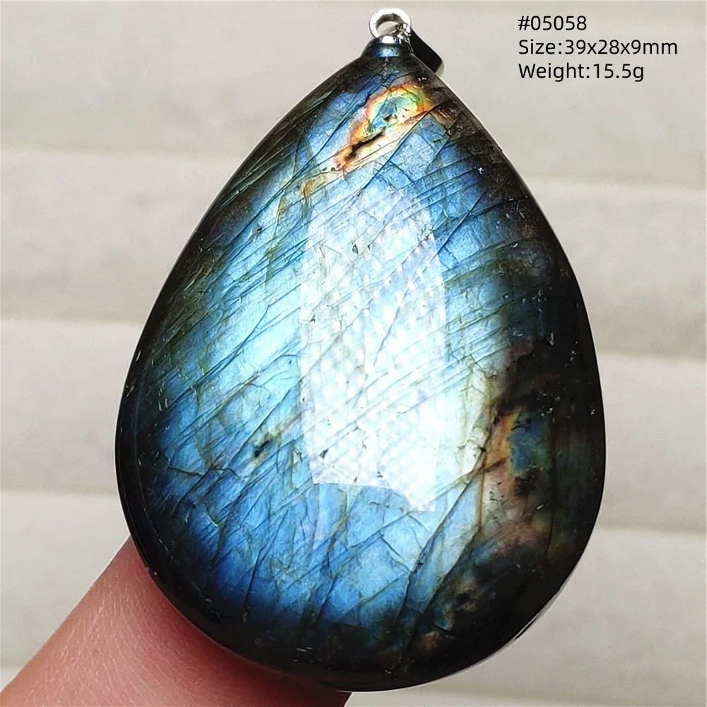 Purple Labradorite Pendant, Rare Natural Stone Necklace