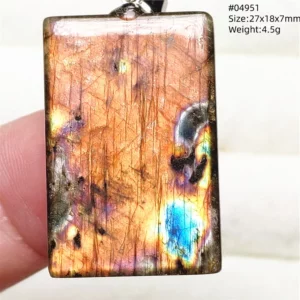 Purple Labradorite Pendant, Rare Natural Stone Necklace - Image 16