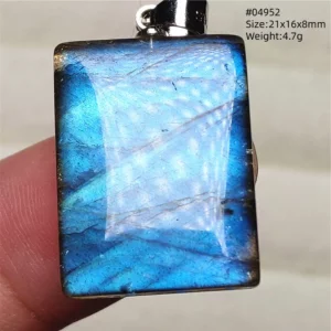 Purple Labradorite Pendant, Rare Natural Stone Necklace - Image 9