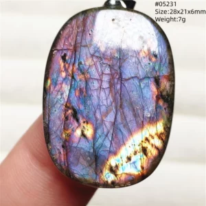 Purple Labradorite Pendant, Rare Natural Stone Necklace - Image 59