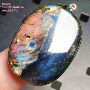 Purple Labradorite Pendant, Rare Natural Stone Necklace - Image 10