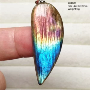 Purple Labradorite Pendant, Rare Natural Stone Necklace - Image 30