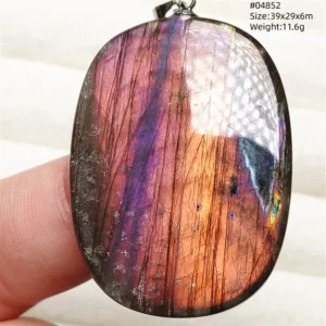 Purple Labradorite Pendant, Rare Natural Stone Necklace - Image 48