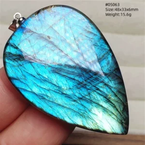 Purple Labradorite Pendant, Rare Natural Stone Necklace - Image 38