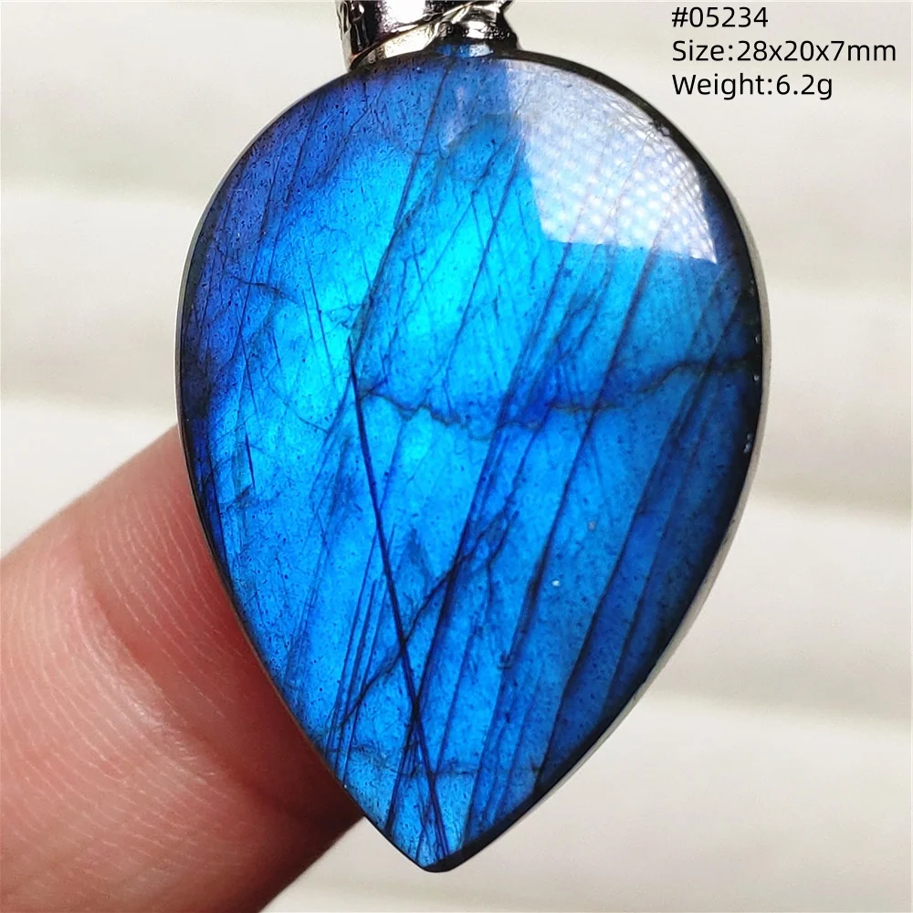 Purple Labradorite Pendant, Rare Natural Stone Necklace