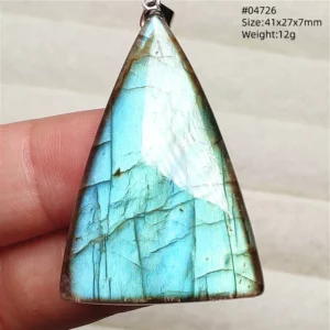 Purple Labradorite Water Drop Pendant with Gold Flash - Image 24