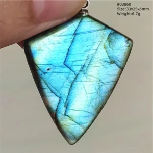 Purple Labradorite Water Drop Pendant with Gold Flash - Image 38