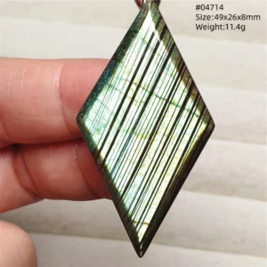 Purple Labradorite Water Drop Pendant with Gold Flash - Image 55