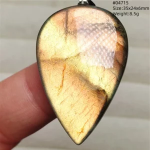 Purple Labradorite Water Drop Pendant with Gold Flash - Image 58