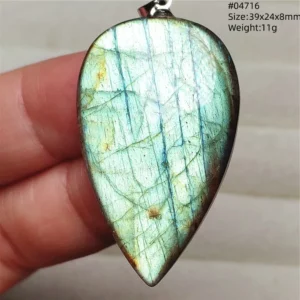Purple Labradorite Water Drop Pendant with Gold Flash - Image 68