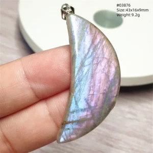Purple Labradorite Water Drop Pendant with Gold Flash - Image 65