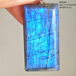 Purple Labradorite Water Drop Pendant with Gold Flash - Image 44