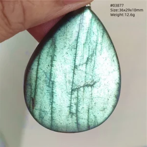 Purple Labradorite Water Drop Pendant with Gold Flash - Image 67