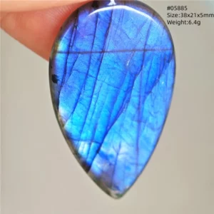 Purple Labradorite Water Drop Pendant with Gold Flash - Image 47