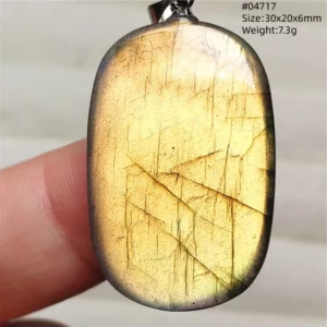 Purple Labradorite Water Drop Pendant with Gold Flash - Image 69