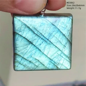 Purple Labradorite Water Drop Pendant with Gold Flash - Image 39