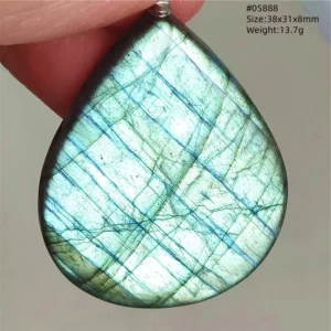 Purple Labradorite Water Drop Pendant with Gold Flash - Image 53