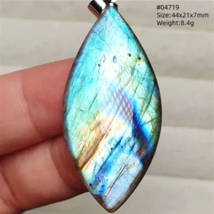 Purple Labradorite Water Drop Pendant with Gold Flash - Image 66