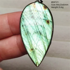 Purple Labradorite Water Drop Pendant with Gold Flash - Image 22