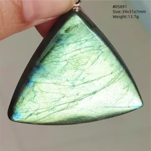 Purple Labradorite Water Drop Pendant with Gold Flash - Image 61