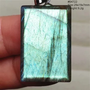 Purple Labradorite Water Drop Pendant with Gold Flash - Image 19