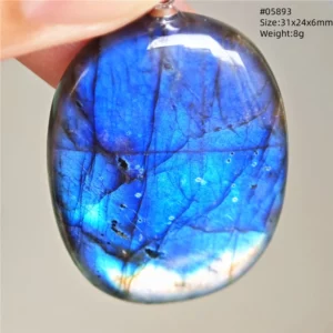 Purple Labradorite Water Drop Pendant with Gold Flash - Image 64
