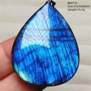 Purple Labradorite Water Drop Pendant with Gold Flash - Image 46