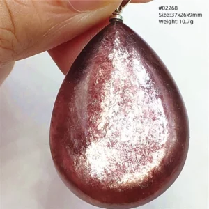 Purple Lepidolite & Red Tourmaline Flash Pendant Necklace - Image 67