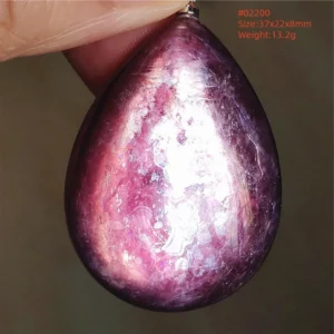 Purple Lepidolite & Red Tourmaline Flash Pendant Necklace - Image 31