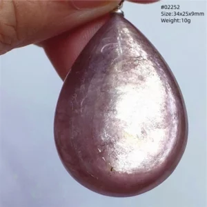 Purple Lepidolite & Red Tourmaline Flash Pendant Necklace - Image 43