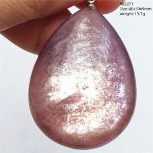 Purple Lepidolite & Red Tourmaline Flash Pendant Necklace - Image 63