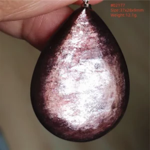 Purple Lepidolite & Red Tourmaline Flash Pendant Necklace - Image 60