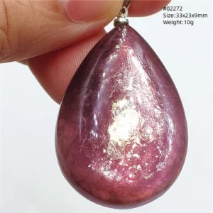 Purple Lepidolite & Red Tourmaline Flash Pendant Necklace - Image 61