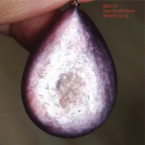 Purple Lepidolite & Red Tourmaline Flash Pendant Necklace - Image 65