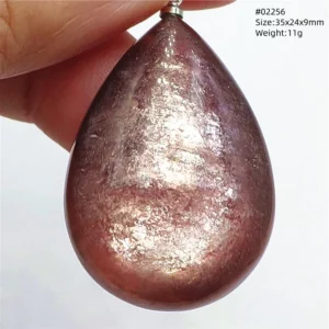Purple Lepidolite & Red Tourmaline Flash Pendant Necklace - Image 37