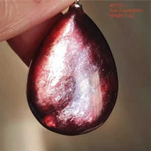 Purple Lepidolite & Red Tourmaline Flash Pendant Necklace - Image 15