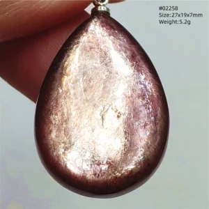 Purple Lepidolite & Red Tourmaline Flash Pendant Necklace - Image 40