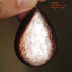 Purple Lepidolite & Red Tourmaline Flash Pendant Necklace - Image 7