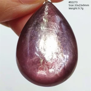 Purple Lepidolite & Red Tourmaline Flash Pendant Necklace - Image 66