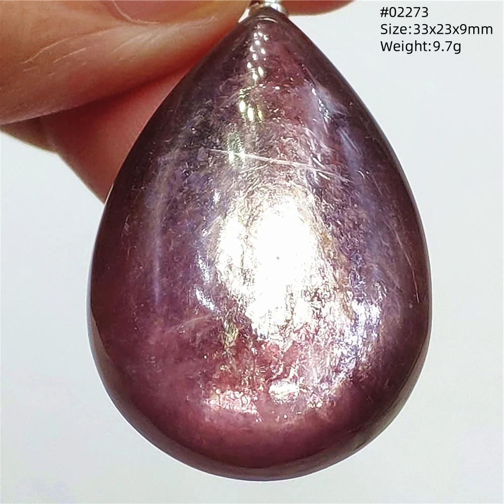 Purple Lepidolite & Red Tourmaline Flash Pendant Necklace