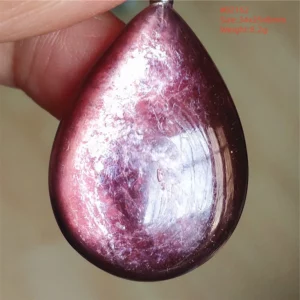 Purple Lepidolite & Red Tourmaline Flash Pendant Necklace - Image 41