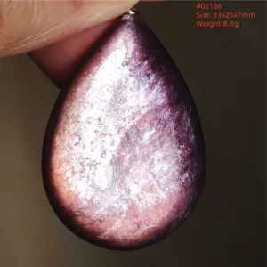 Purple Lepidolite & Red Tourmaline Flash Pendant Necklace - Image 13
