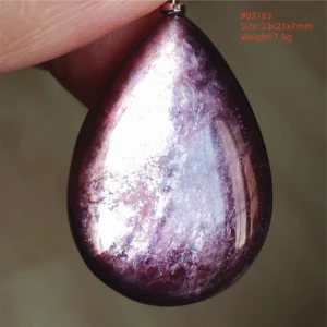 Purple Lepidolite & Red Tourmaline Flash Pendant Necklace - Image 39