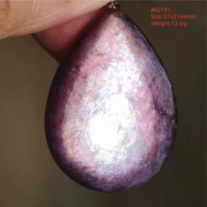 Purple Lepidolite & Red Tourmaline Flash Pendant Necklace - Image 27