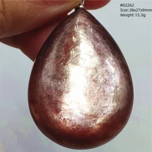 Purple Lepidolite & Red Tourmaline Flash Pendant Necklace - Image 58