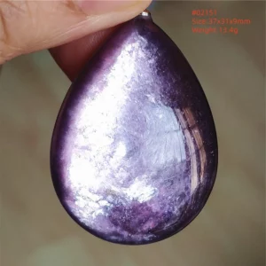 Purple Lepidolite & Red Tourmaline Flash Pendant Necklace - Image 5