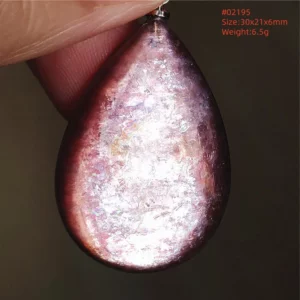 Purple Lepidolite & Red Tourmaline Flash Pendant Necklace - Image 23