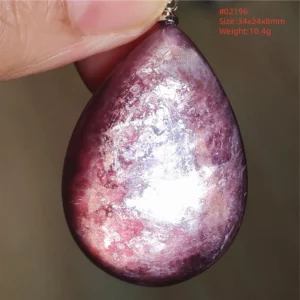 Purple Lepidolite & Red Tourmaline Flash Pendant Necklace - Image 28
