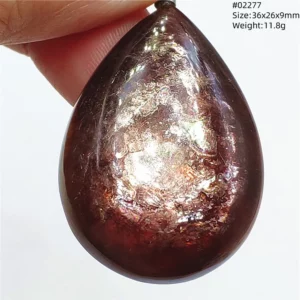 Purple Lepidolite & Red Tourmaline Flash Pendant Necklace - Image 21